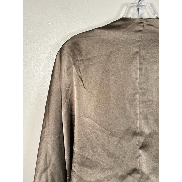 Alexander Wang Satin Charmeuse Batwing Halter Dress $1600 size 6 - Picture 11 of 12